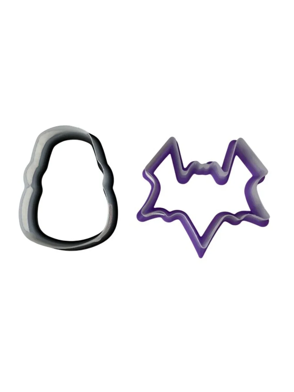 Wilton Skelton Skull Bat Cutout Grippy Cookie Cutter Bakery Plastic Baking Utens